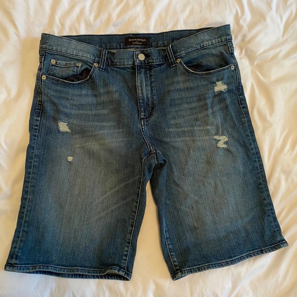 Denim Boyfriend Jean Shorts Banana Republic 33/16
